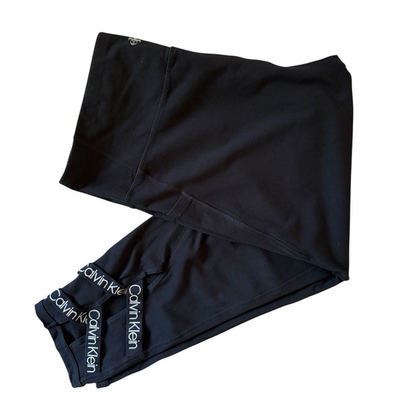Calvin Klein LOGO Lattice Cutout Black Leggings Size XXL - Picture 8 of 15